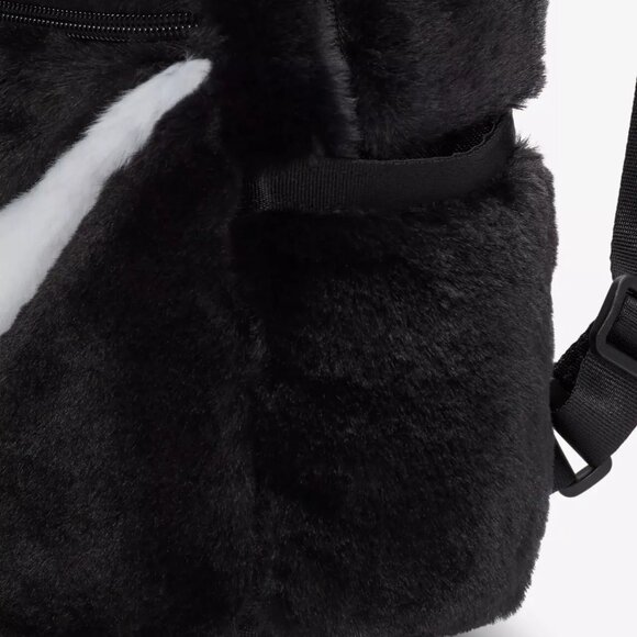 Nike Faux Fur Small (MINI) Backpack Black & White FB3049-010 NWT main image 10